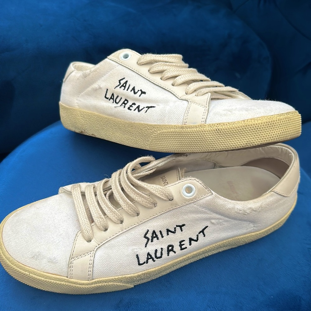Saint Laurent Distressed Sneakers